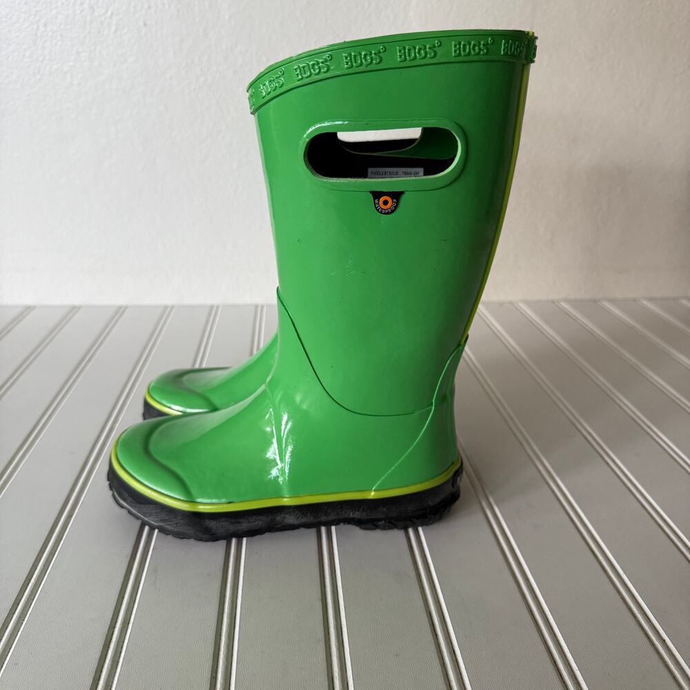 Bogs Green Rainboots size Youth 13 - Picture 4 of 10